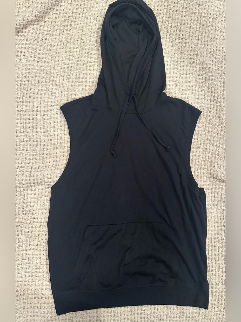 American Rag Mens Sleeveless Hooded Shirt Sz L